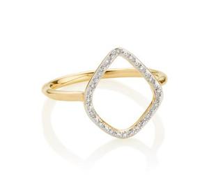 Riva Diamond Hoop Ring, Gold Vermeil on Silver - recommended by Erna Leon (Mercer7)