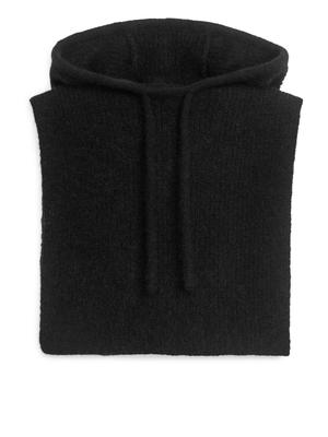 Wool-Blend Knitted Hood - Black - recommended by Alice