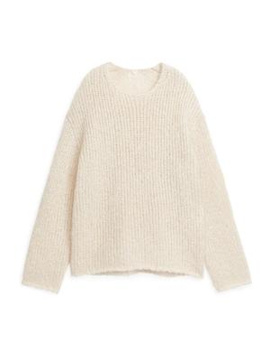 Loose-Knit Wool Mohair Jumper - Beige - recommended by Andrea Badendyck