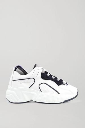 Acne Studios - Leather, Suede And Mesh Sneakers - White - recommended by Andrea Badendyck