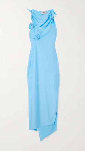 COPERNI Floral-appliquéd stretch-satin gown - recommended by Débora  Rosa