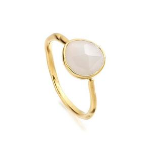 Siren Moonstone Stacking Ring, Gold Vermeil on Silver - recommended by YU PING SHIH